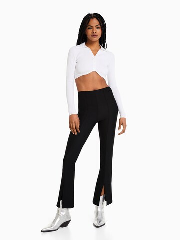 Bershka Flared Trousers in Black