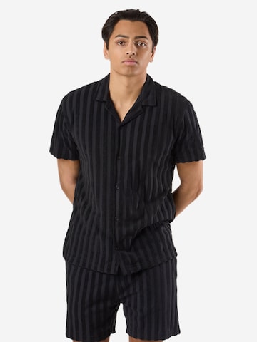Denim Factory Comfort fit Overhemd 'Resort' in Zwart: voorkant