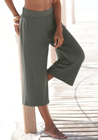 LASCANA Pizsama nadrágok - zöld: elől