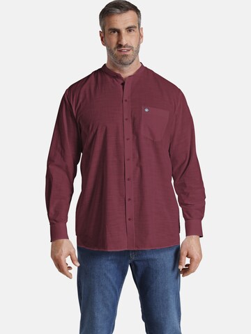 Jan Vanderstorm Comfort fit Button Up Shirt 'Kallu' in Red: front