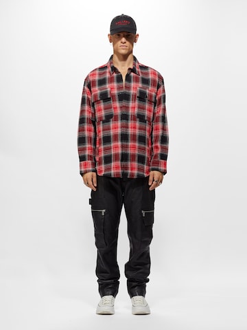 Young Poets Regular fit Button Up Shirt 'Niko' in Red