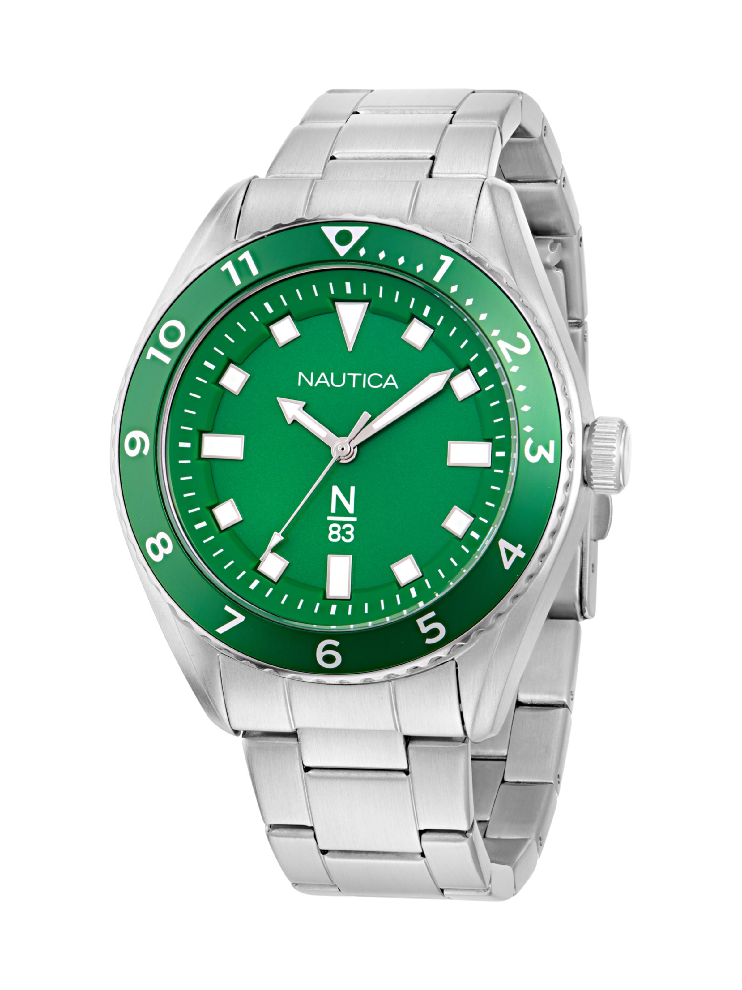 NAUTICA Analog watch 'Finn World' in Silver: front