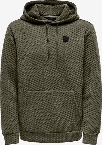 Only & Sons Sweatshirt 'KYLE' in Green: front