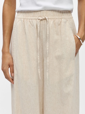 OBJECT Wide Leg Bukser 'OBJKadie' i beige