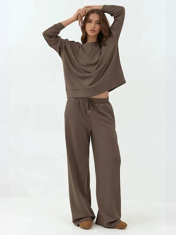 Hiccup Wide Leg Hose in Braun