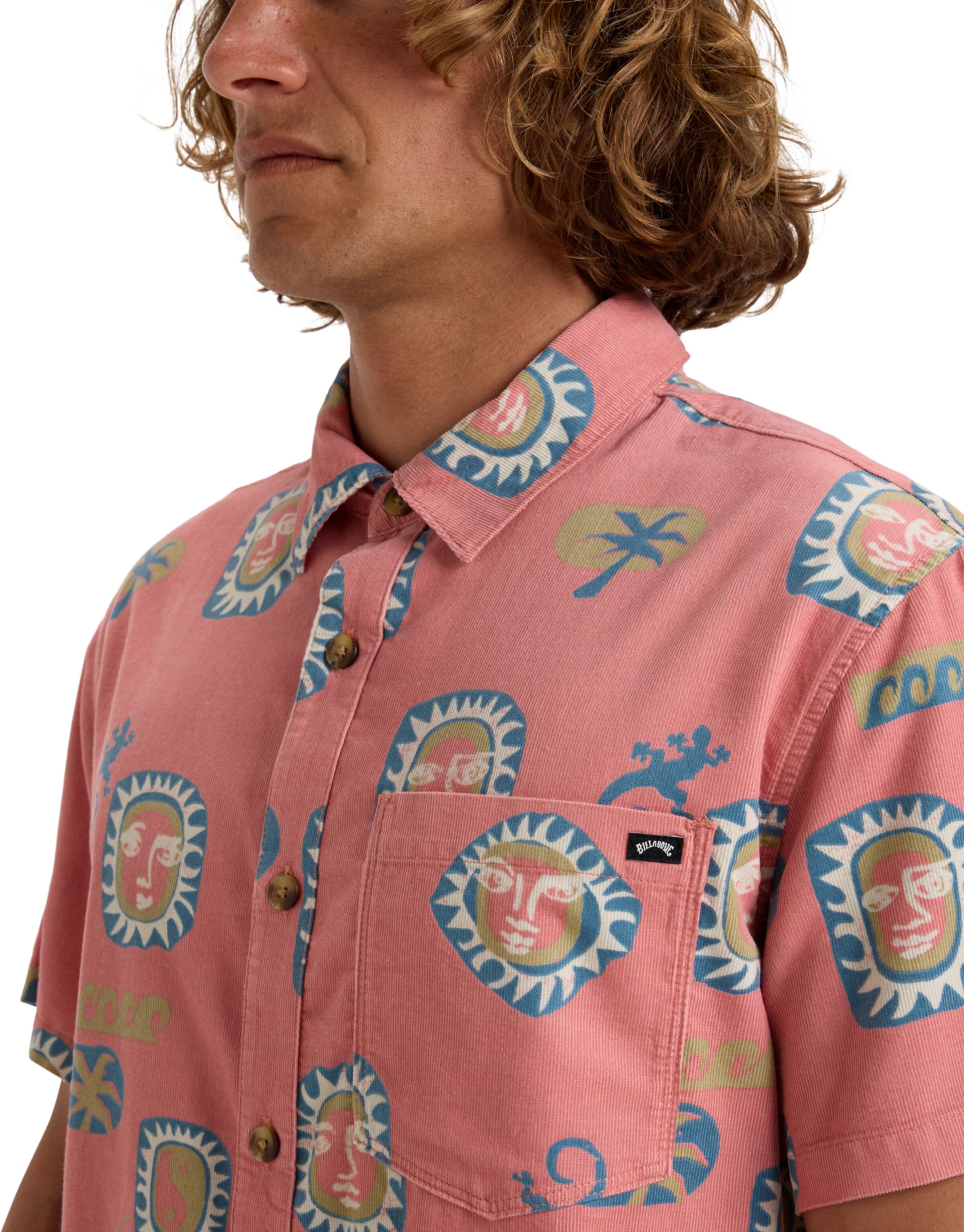 BILLABONG Comfort fit Button Up Shirt 'Solana' in Pink