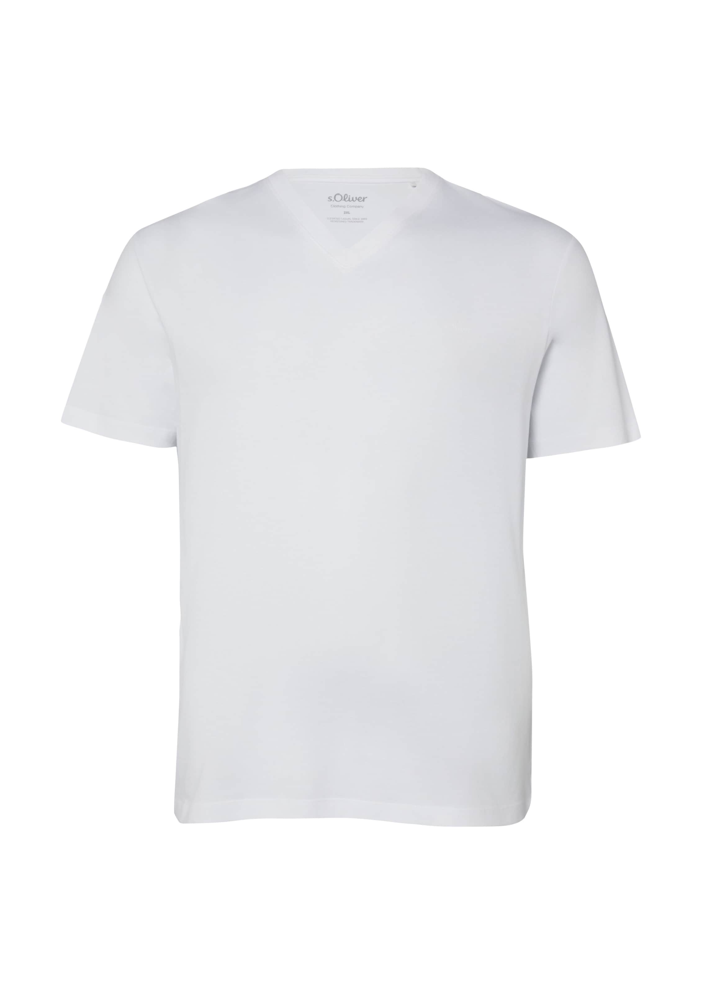 s.Oliver Men Big Sizes Shirt in White: front