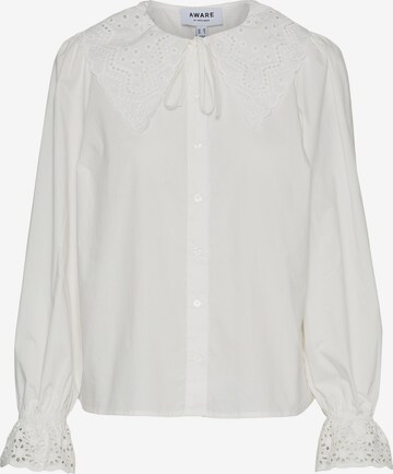 Aware Blouse 'Isabel' in Wit: voorkant