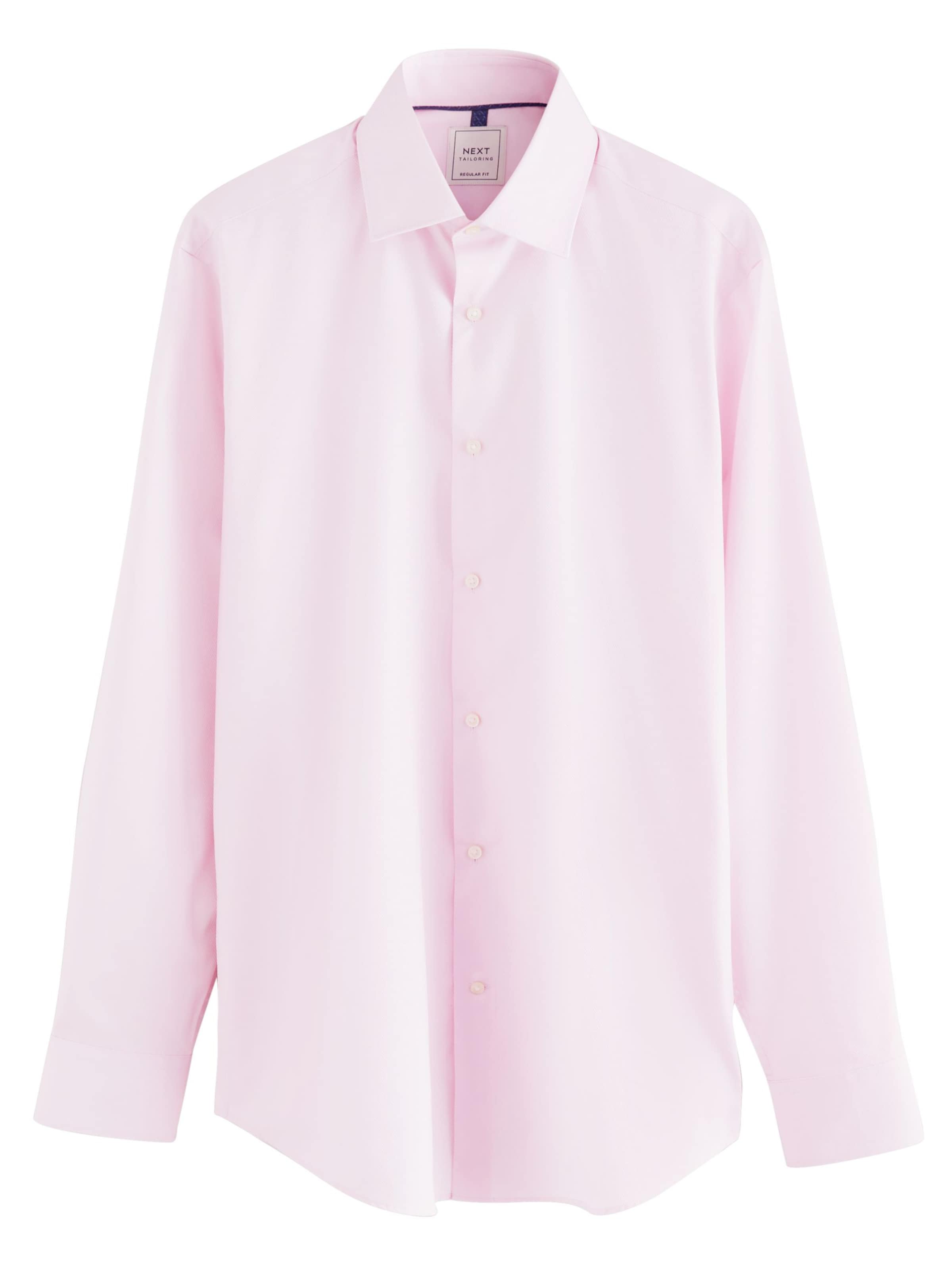 Next Regular fit Button Up Shirt in Pink: front
