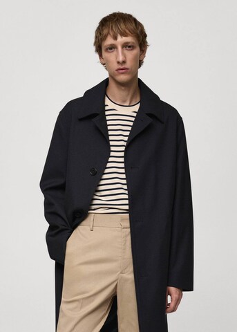MANGO MAN Between-Seasons Coat in Blue: front