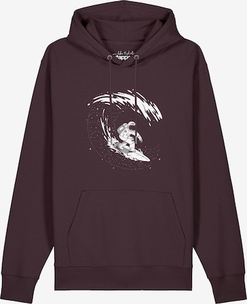 Sweat-shirt 'Surfing Spaceman' Watapparel en rouge : devant