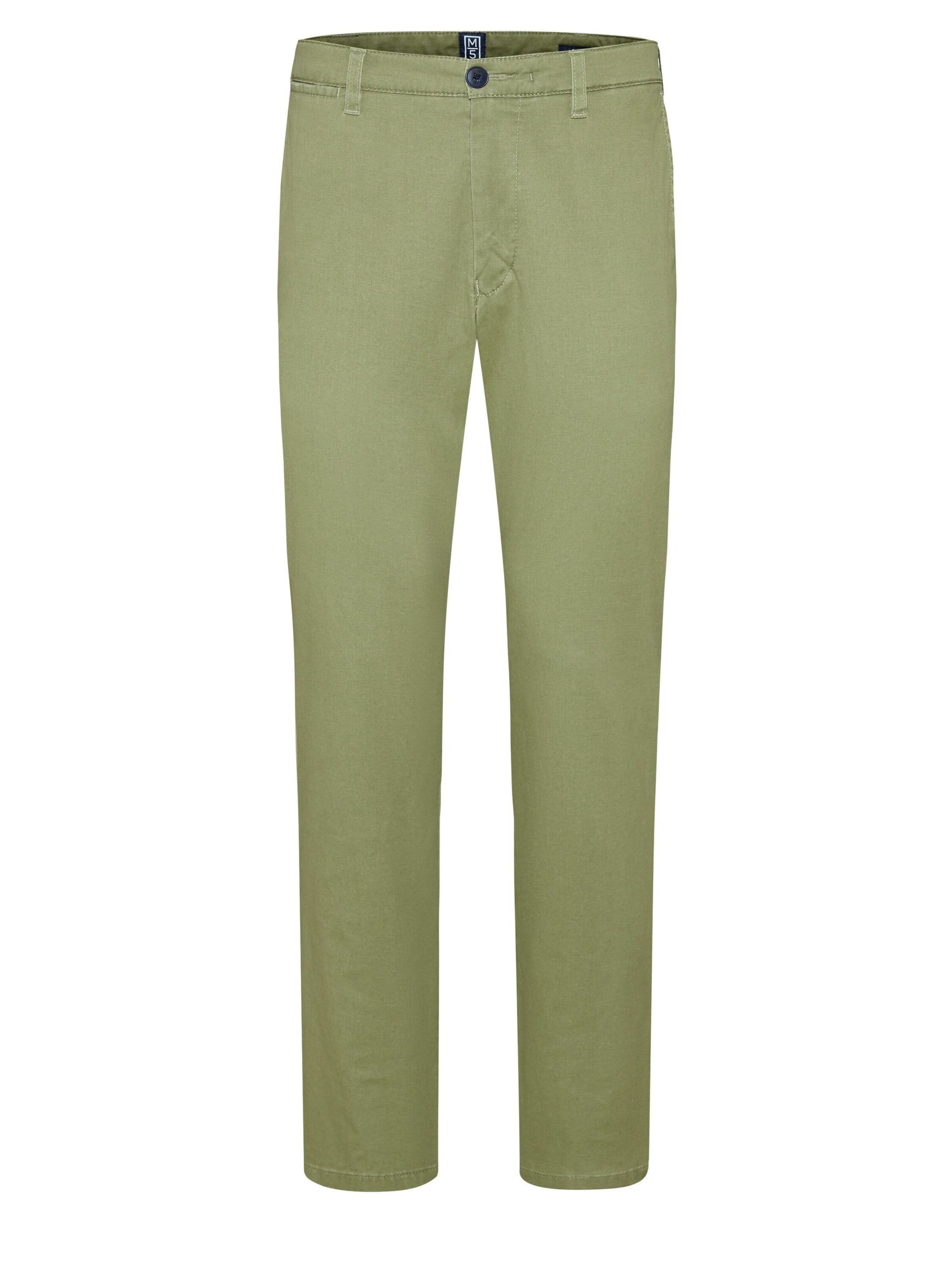 MEYER Chino in Groen: voorkant