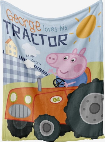 Peppa Pig Babydecke 'George & Traktor' in Blau: Vorderseite