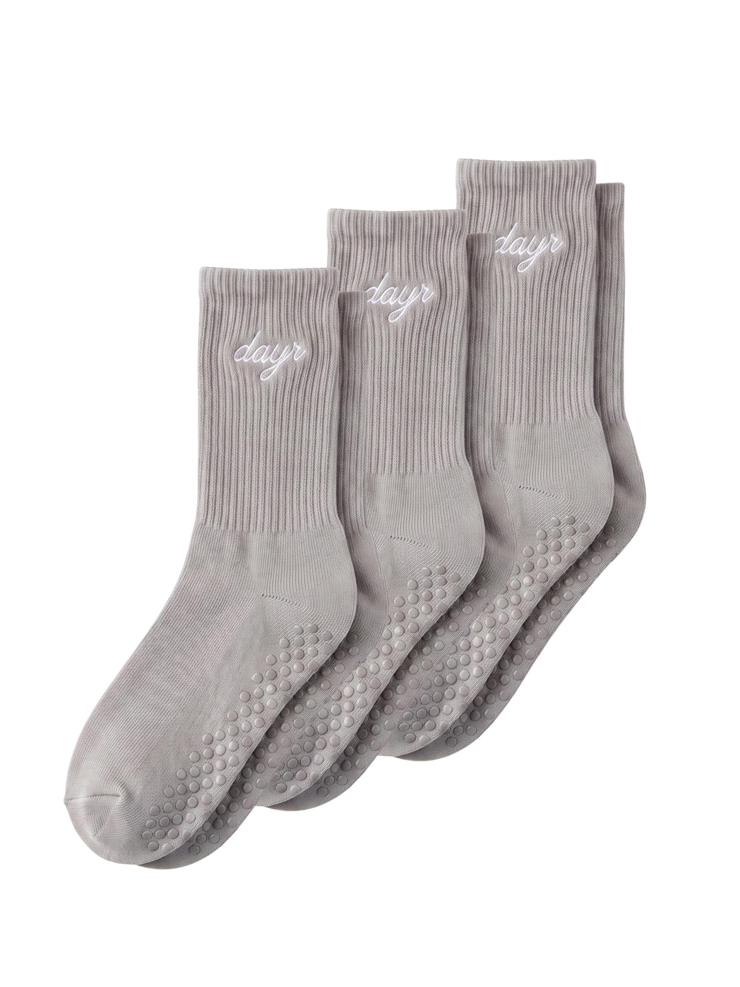 dayr Sportsocken 'Grip Socks Set'‌‌‌‌‌‌‌‌‌ in Grau: Vorderseite