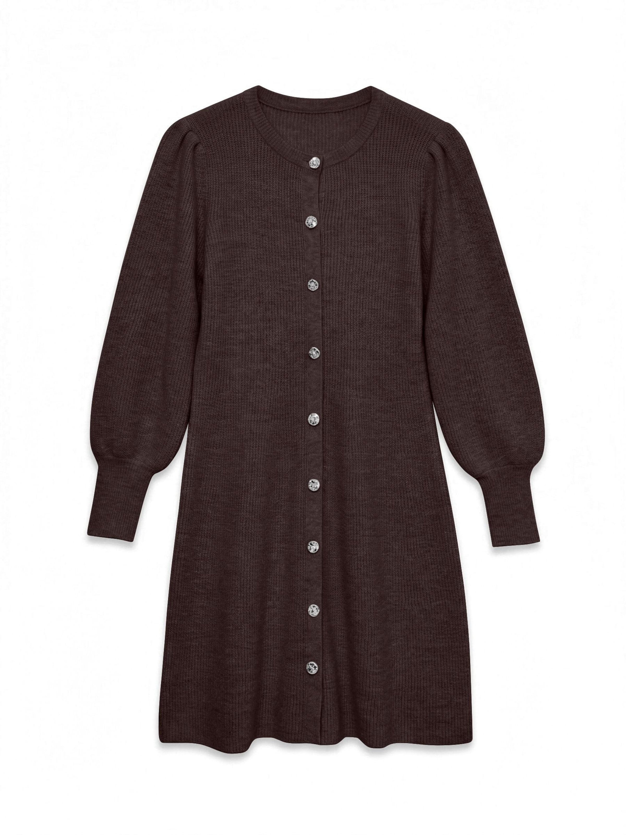 VERO MODA - Vestido de punto 'AWLemon' en marrón: frente