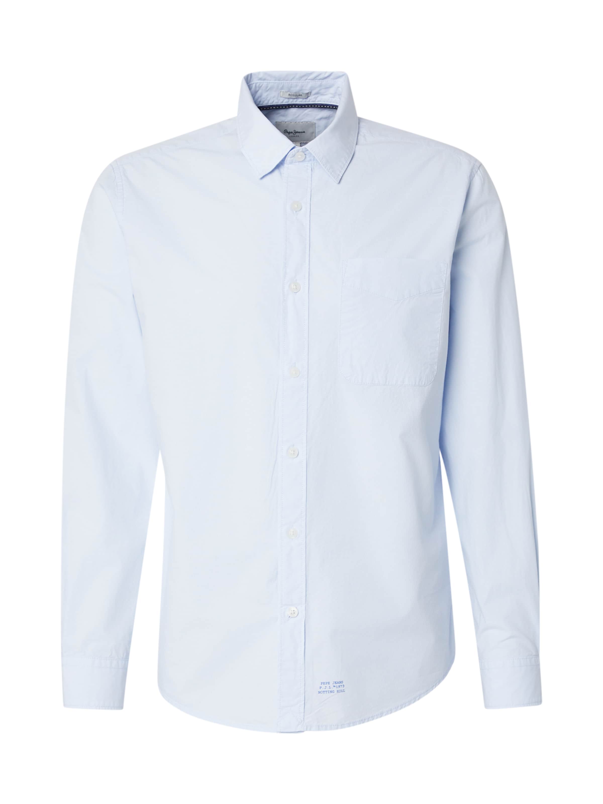Pepe Jeans - Ajuste regular Camisa 'ROBERT' en azul: frente