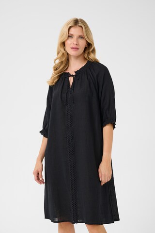 Cream Dress in Black: front