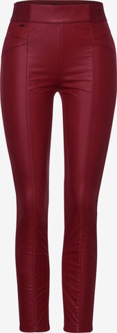 STREET ONE Skinny Broek in Rood: voorkant