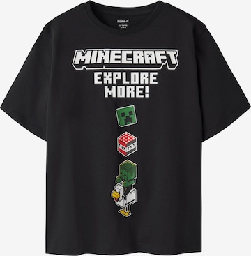 NAME IT Shirt 'Minecraft' in Black: front