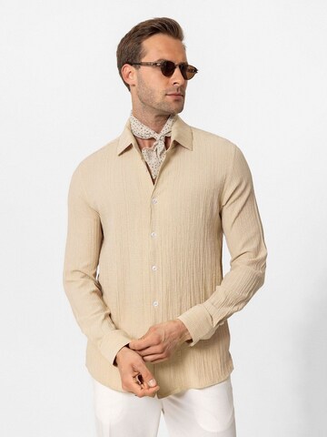 Antioch Regular fit Button Up Shirt 'Orazio' in Beige: front