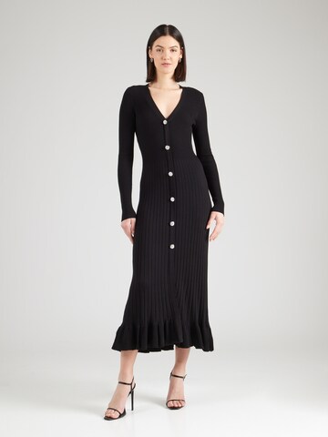 YAS - Vestido de malha 'YASMIKKE' em preto: frente