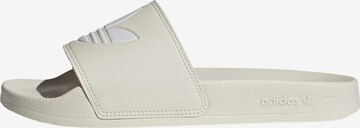 ADIDAS ORIGINALS Pantoletter 'Adilette' i hvid: forside