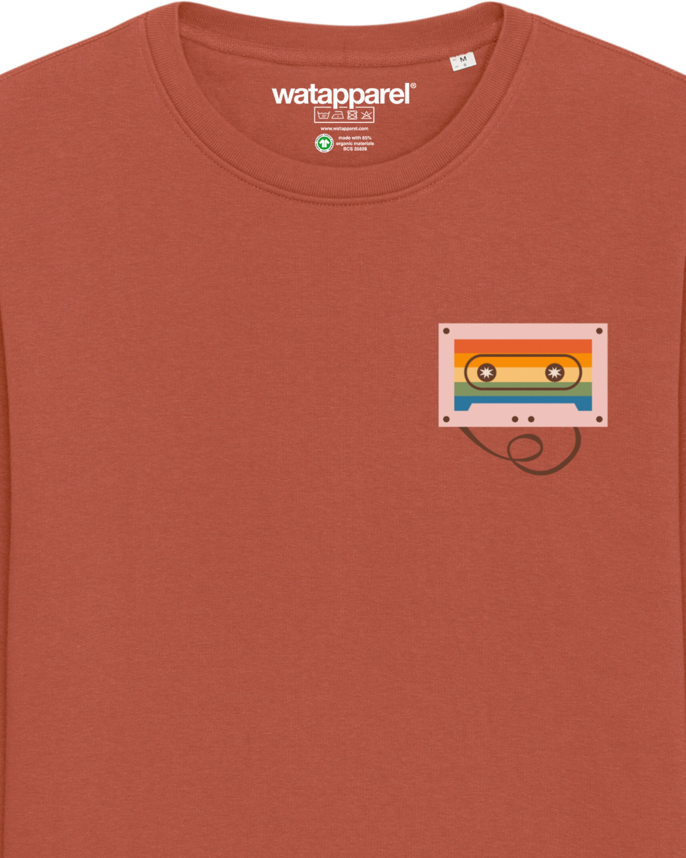 Watapparel Sweatshirt ' Rainbow Cassette ' in Braun