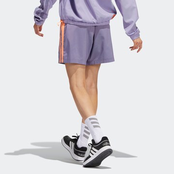 purpurinė ADIDAS SPORTSWEAR Standartinis Sportinės kelnės 'Hoop York City Pinned'