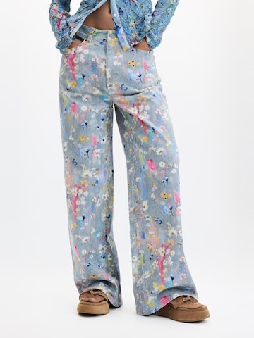 Desigual Wide leg Τζιν σε μπλε: μπροστά