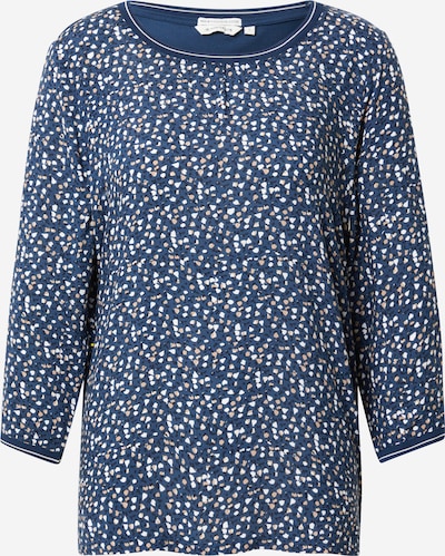 TOM TAILOR T-shirt en bleu marine / bleu cobalt / noisette / blanc, Vue avec produit