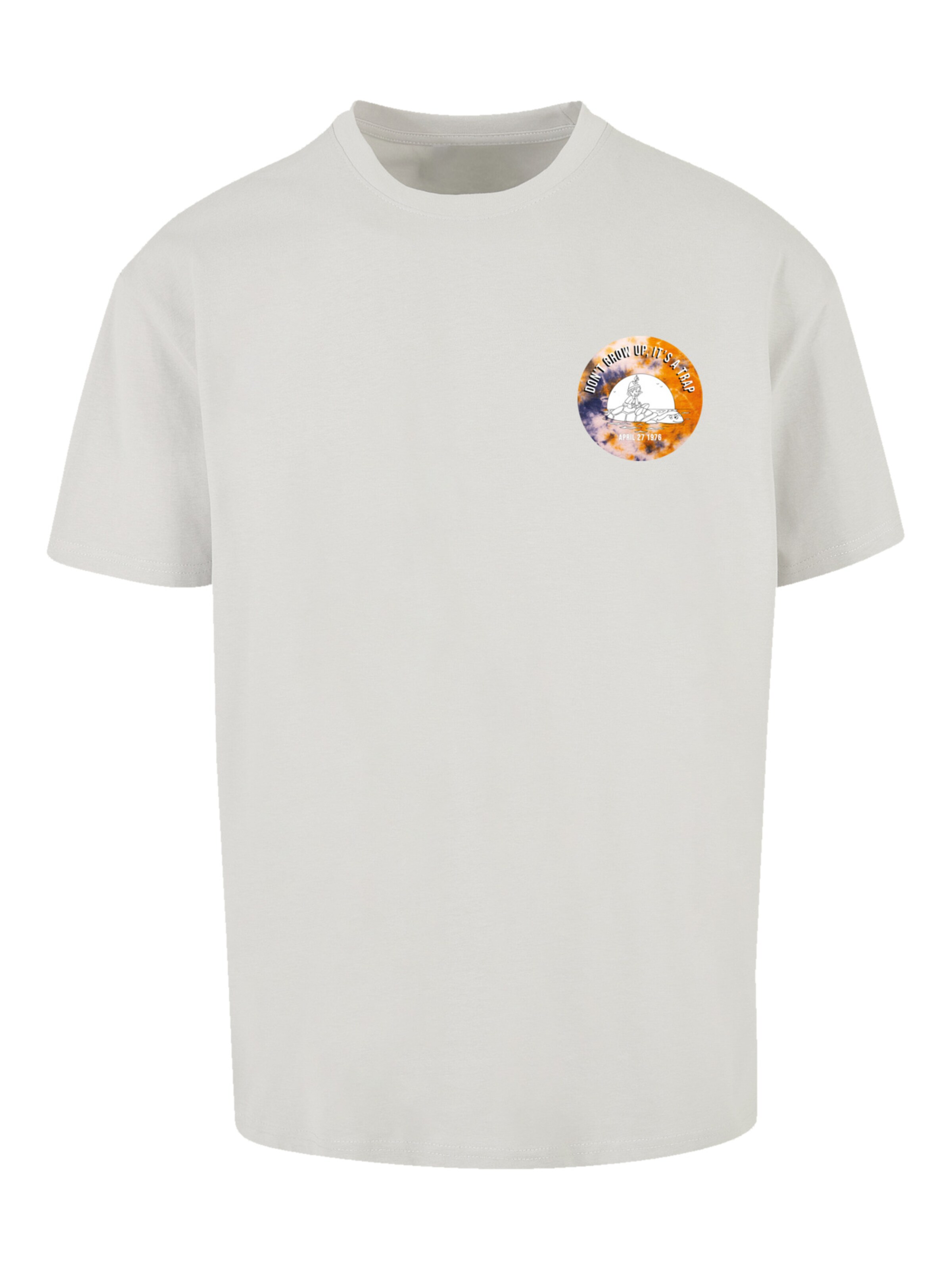 F4NT4STIC Shirt 'Heroes of Childhood Pinocchio Sundowner' in Grijs: voorkant