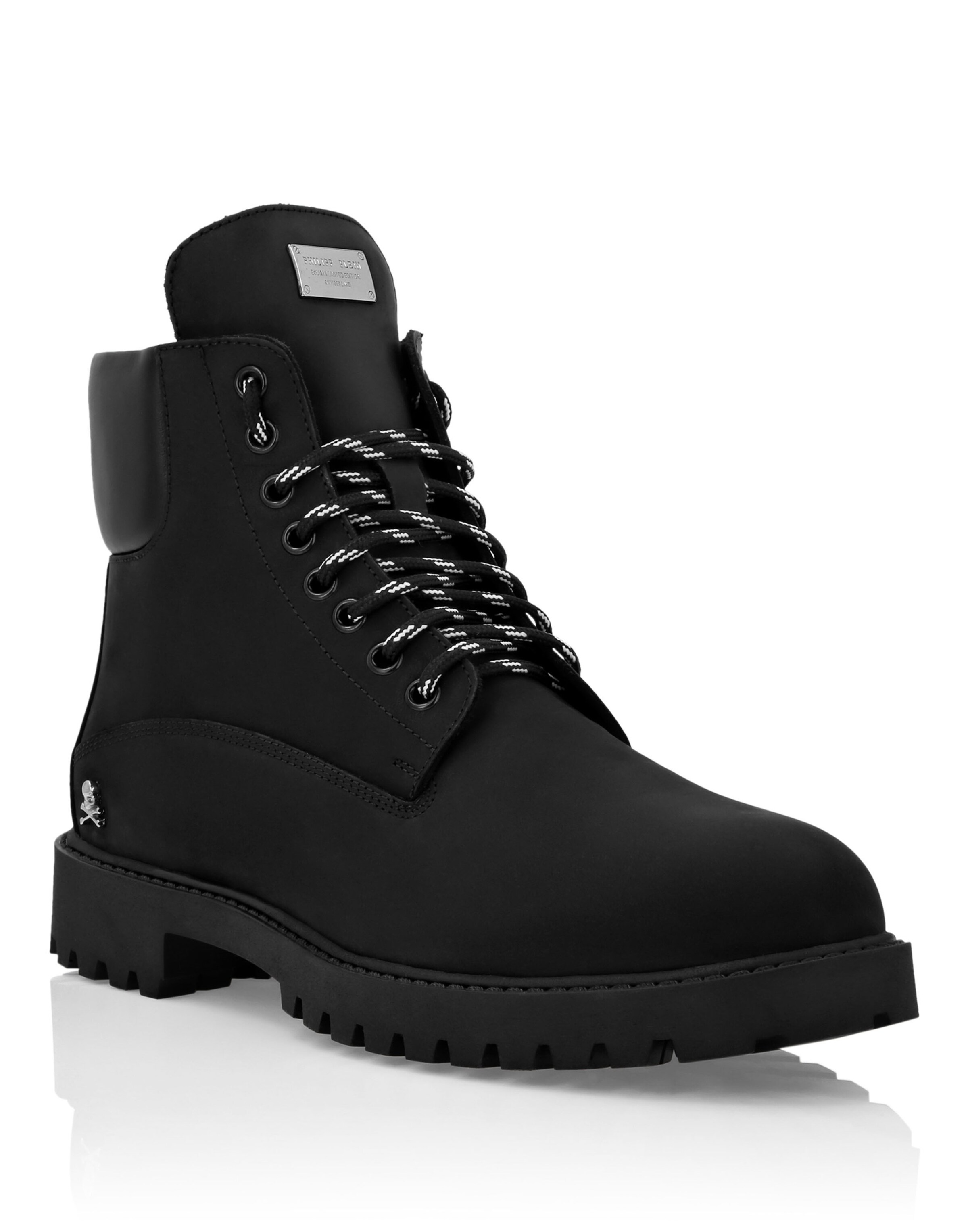 Philipp Plein - Botas con cordones en negro: frente