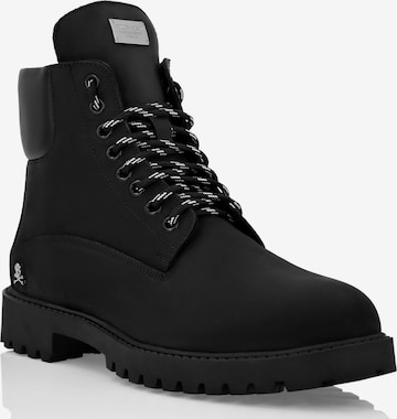 Philipp Plein - Botas con cordones en negro: frente
