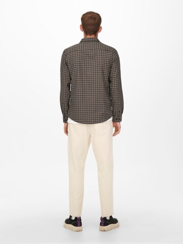 Only & Sons Regular Fit Skjorte 'Tevin' i blå