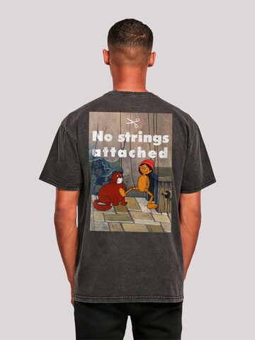 F4NT4STIC Shirt 'Pinocchio No Strings Attached' in Black