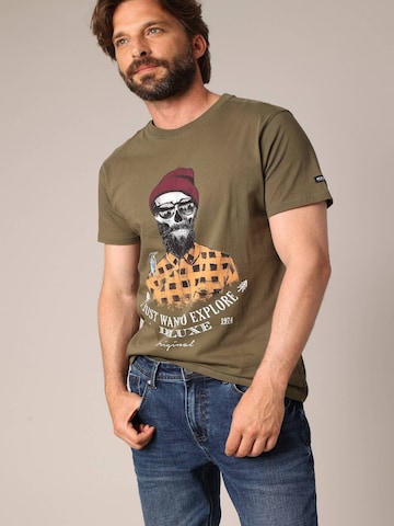 T-Shirt 'TELLSON' Deeluxe en vert