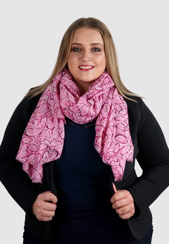 HARPA Schal 'MANDALA' in Pink: Vorderseite