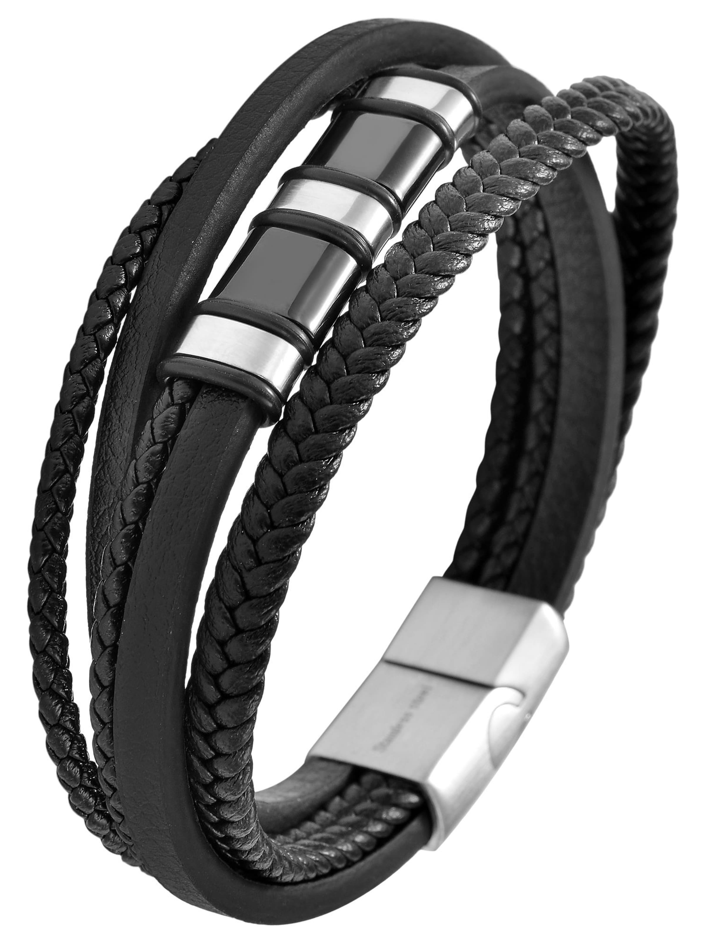 Akzent Bracelet 'Ansor, langlebig' in Black: front