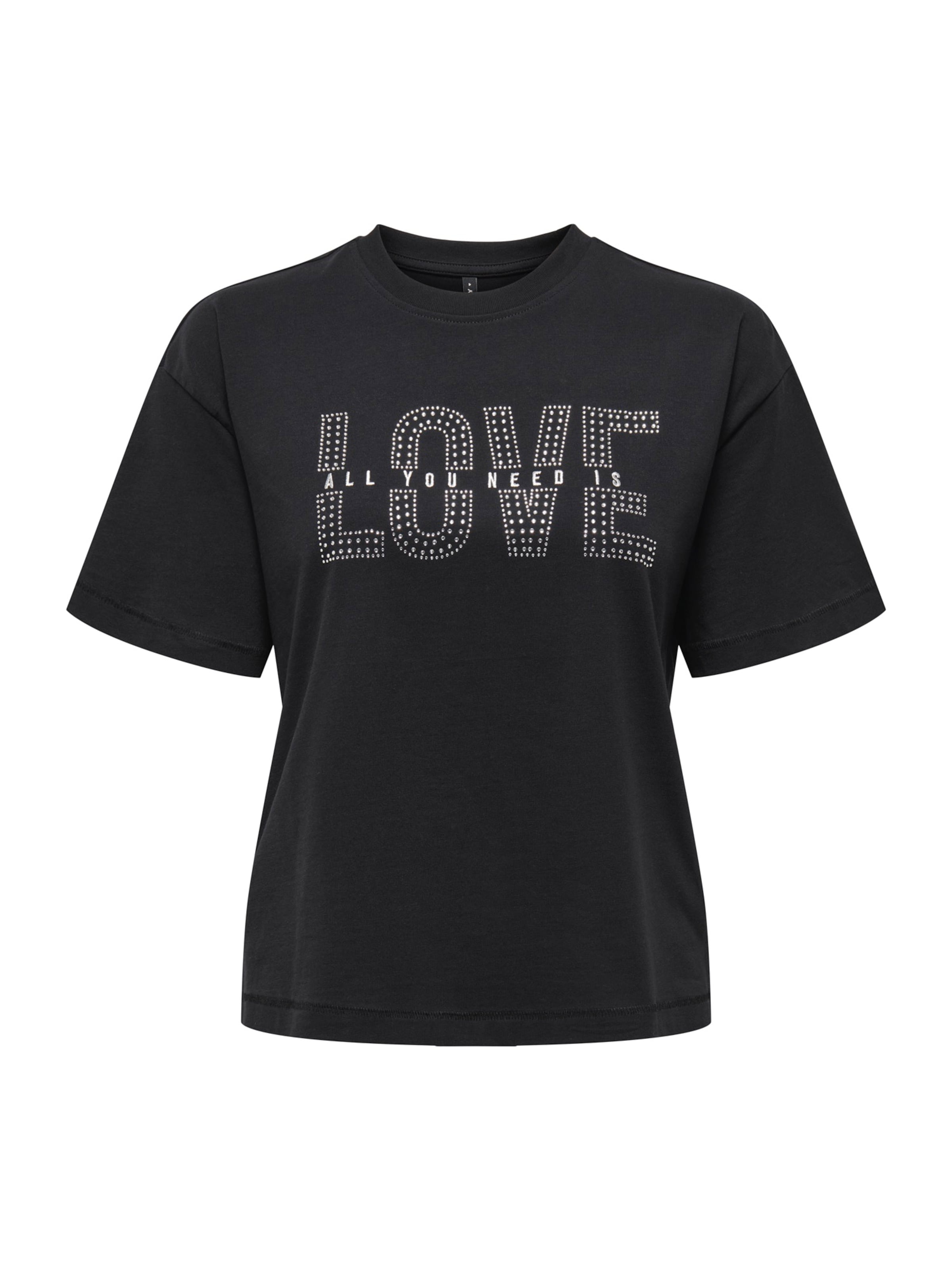 ONLY Majica 'ONLRILA' | črna / srebrna barva, Prikaz izdelka