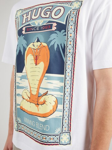 Tricou 'Dicobri' de la HUGO pe alb