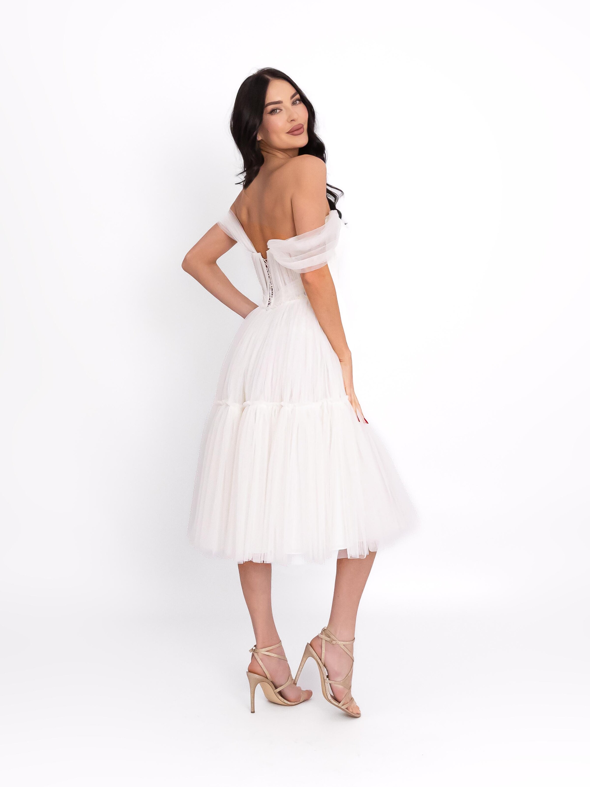 Robe de soirée acob a porter en blanc