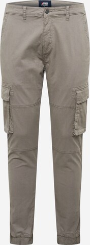 Denim Project Tapered Cargo Pants in Grey: front