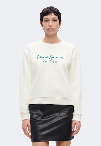 Pepe Jeans Sweatshirt 'Baddy' i hvid: forside