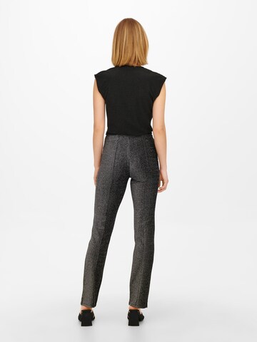 JDY Slim fit Trousers with creases 'EVY' in Grey