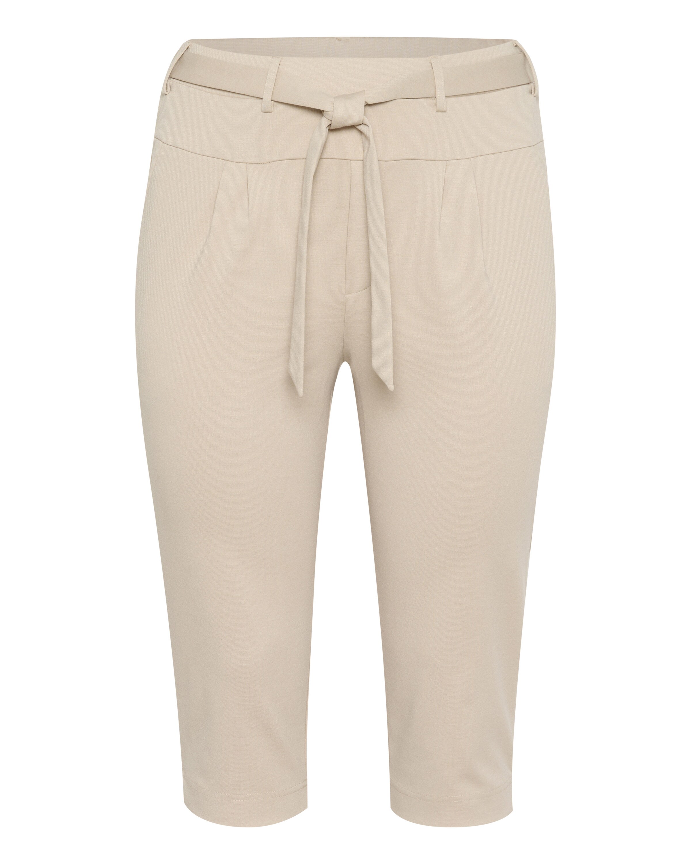 KAFFE CURVE Regular Trousers in Beige: front