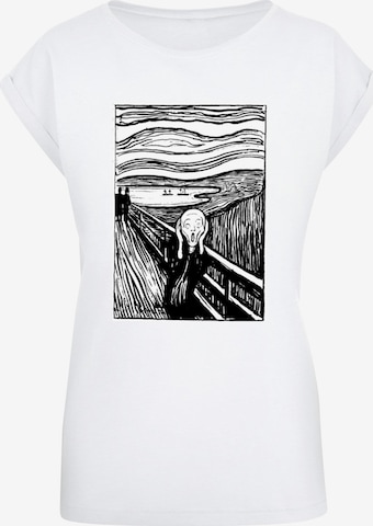 Merchcode T-Shirt  'APOH - Munch Lino' in Weiß: predná strana