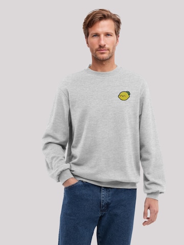 Sweat-shirt 'Lemon Cute Face' F4NT4STIC en gris : devant