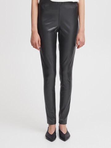 Regular Pantalon 'COMANO' ICHI en noir : devant