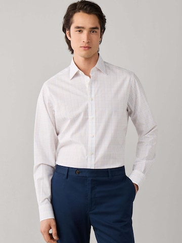Hackett London Regular fit Overhemd 'Check' in Wit: voorkant