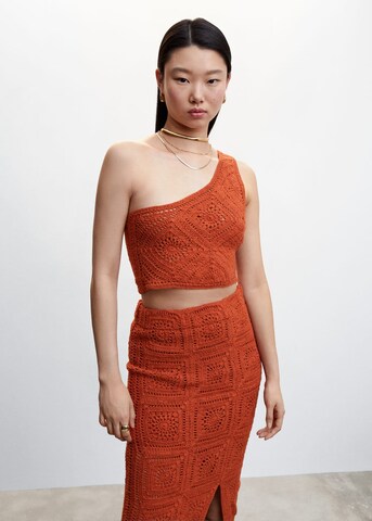MANGO Knitted Top 'Vendredi' in Red: front